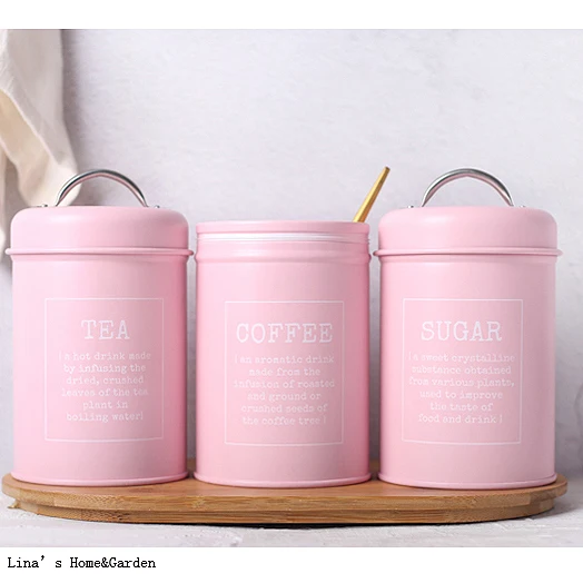Powder Coat Coffee Sugar Metal Bin (2)