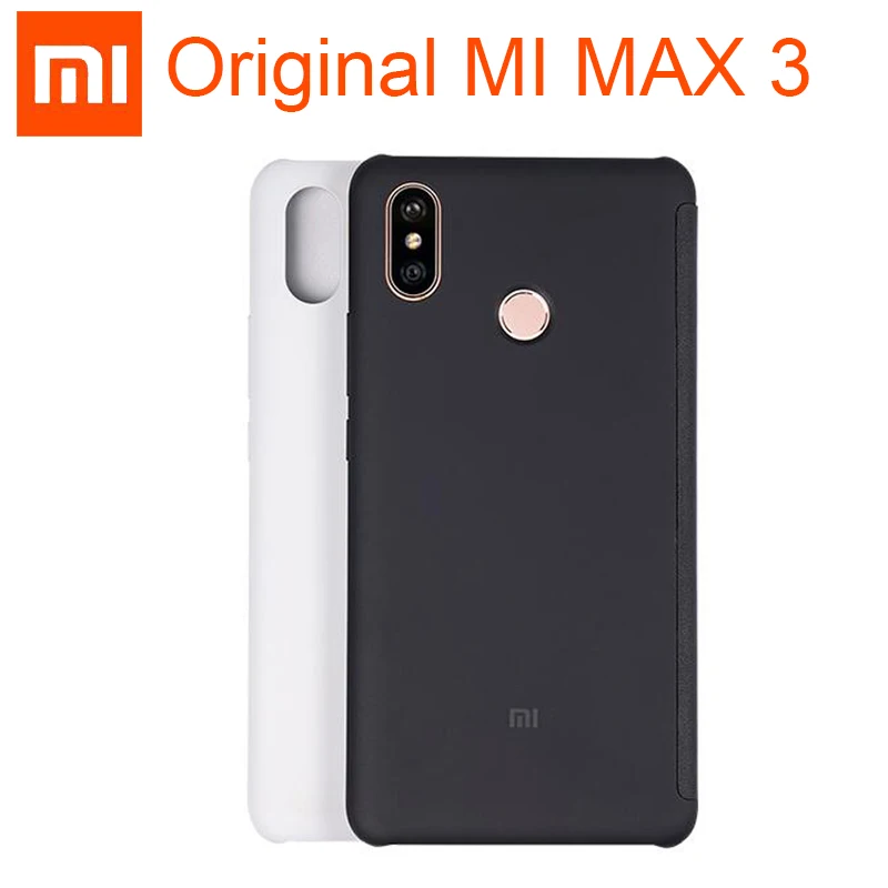 Оригинальный чехол для Xiaomi MI MAX 3 из искусственной кожи с откидной крышкой Mi Max pro