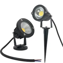 Free shipping Garden spot light led COB 3W 5W IP65 outdoor garden led spot light 12V 110V 220V led garden spike light for garden