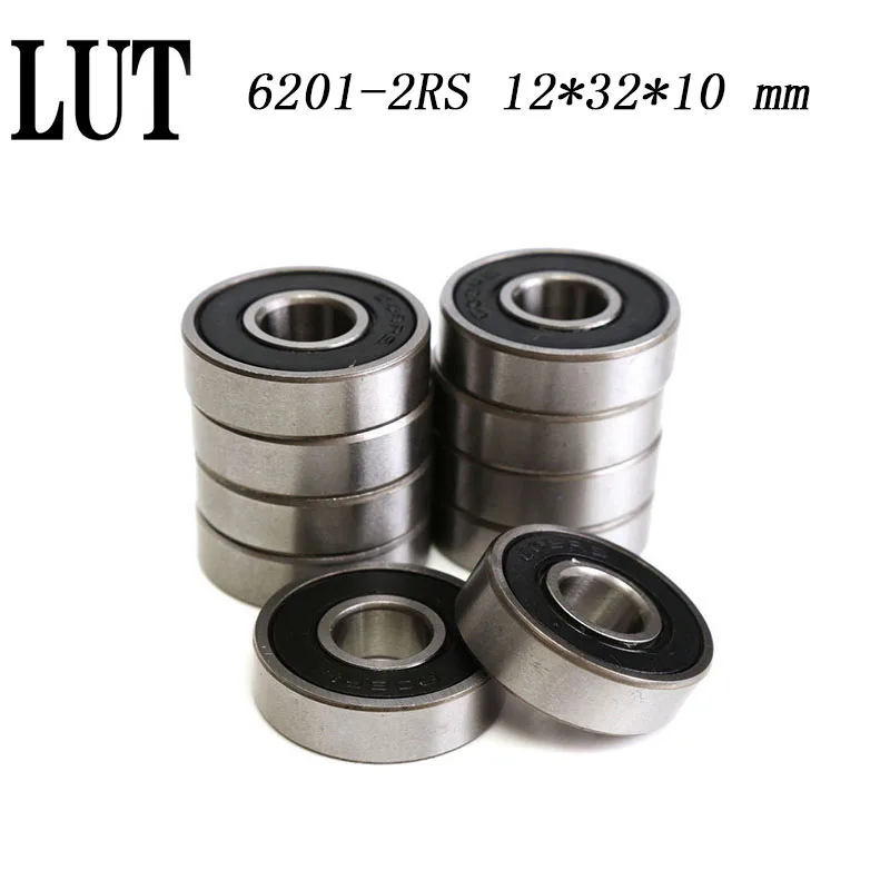 30 шт. высокое качество ABEC-5 6201 2RS 6201RS 6201-2RS RS 12x32X10 мм двойное резиновое уплотнение