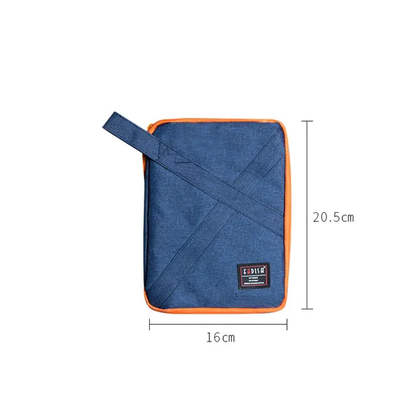 Чехол для паспорта, сумка, кошелек, портативный USB кабель для хранения данных, сумка-Органайзер, большая емкость, аксессуары, сумка - Цвет: XS Blue