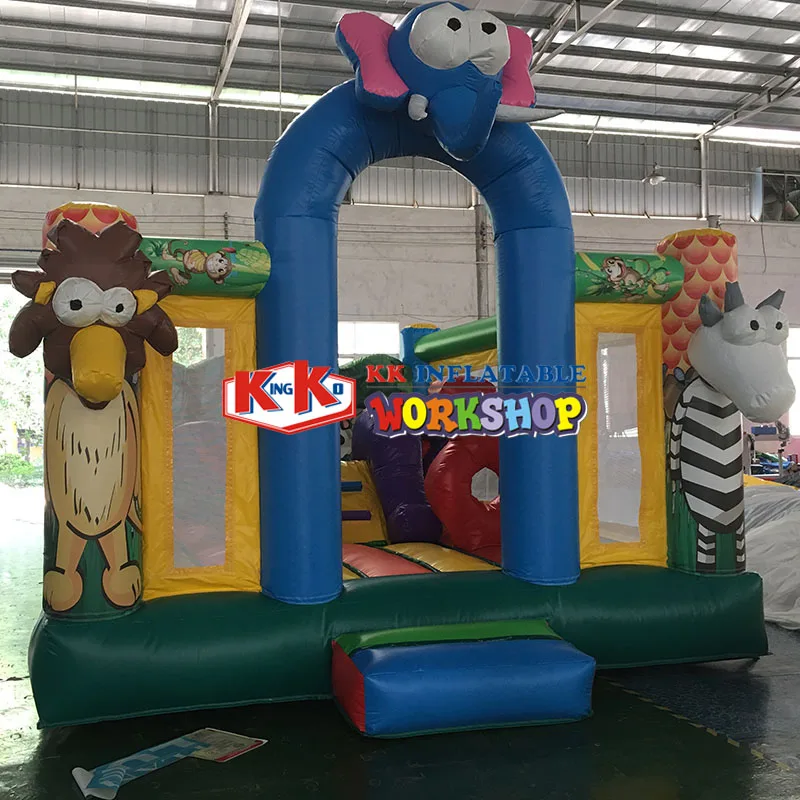 6x4m Pvc Tarpaulin Commercial Castle Inflatable Bounce House With Small Slide Inflatable Bouncers Aliexpress