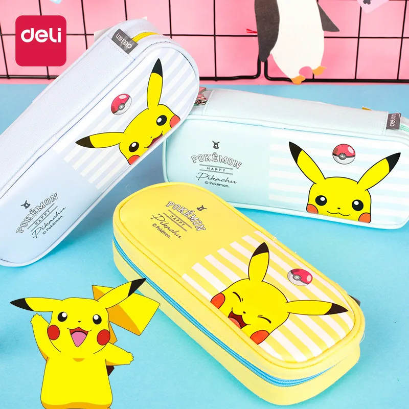 

DELI Pencil Bags Kawaii Boys and Girls Pencil Bag Student Stationery Storage Box Cute Cartoon Pencil Case School Office Supplies
