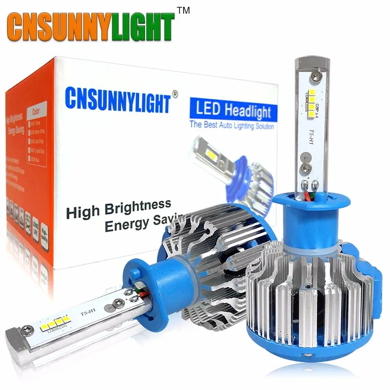 CNSUNNYLIGHT H1 880 светодиодные фары для автомобиля 70 Вт 7000лм/комплект конверсионный комплект лампа дальнего света Автомобильная внешняя основная противотуманная фара