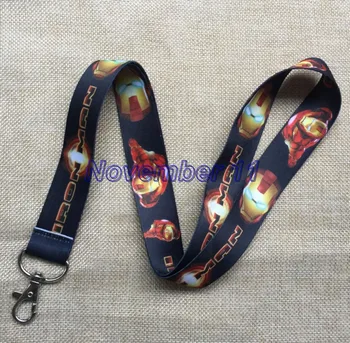 

Lot 50Pcs popular Iron man Cell Phone Lanyards MP3 Strap Lanyards NECK Lanyard Charm WW298