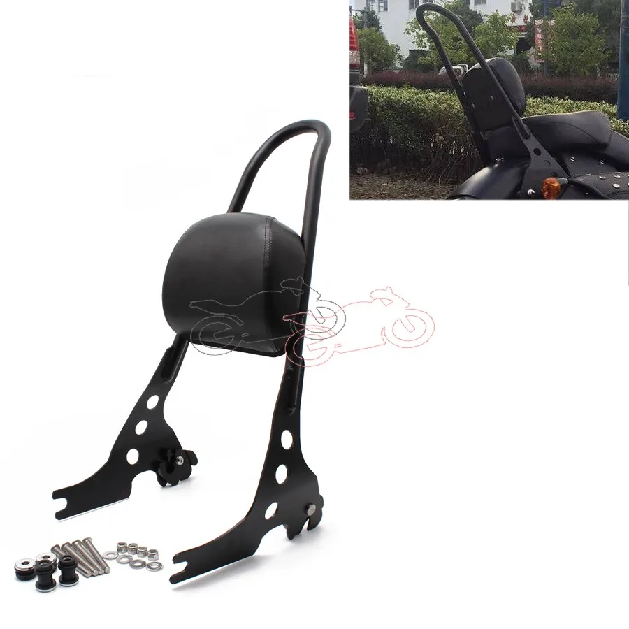 

Motorcycle Detachable Sissy Bar Passenger Backrest Black Steel for Harley Sportster 1200 883 XL 04-UP