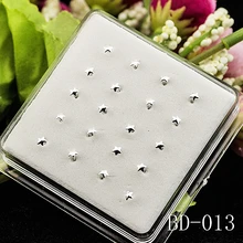 Гладкие серебряные серьги-гвоздики для носа, модные ювелирные изделия, кольцо для носа, пирсинг, ювелирные изделия для носа, ноготь, женская мода