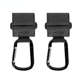 

2PCS Square Buckle Hook Baby Stroller Hook Multi Purpose Shopping Hook Metal Accessories