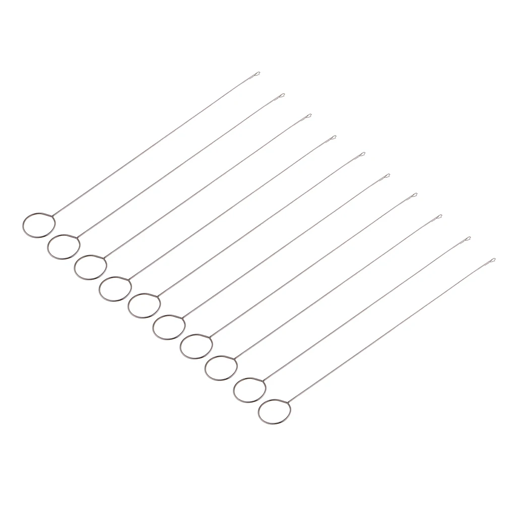 Pack of 10 Latch Hook Eye Loop Turner for Button Loops,Frog Closures String Belts