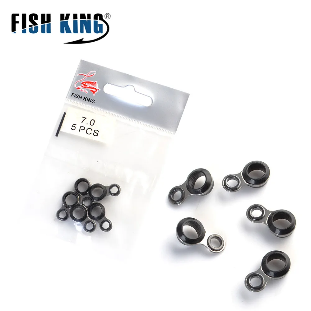 FISH KING 5 шт./упак. 4 0 # 6 8 направляющие из нержавеющей стали для рыболовной удочки