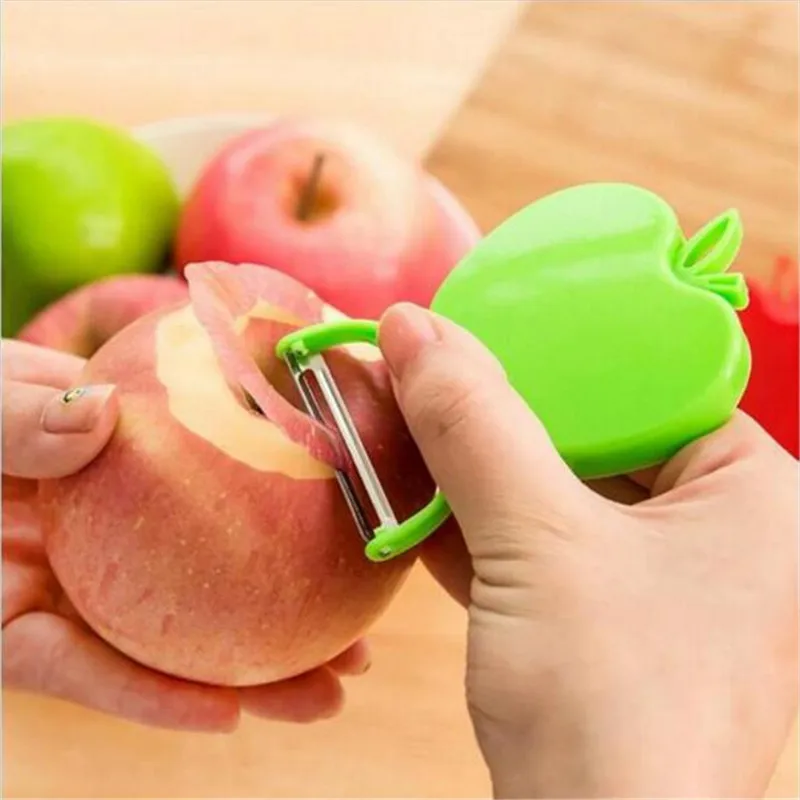

1PC Apple Peeler Multi-function Fruit Peeler Vegetable Potato Peeler Cut Planer Slicer Kitchen Tool Random Color
