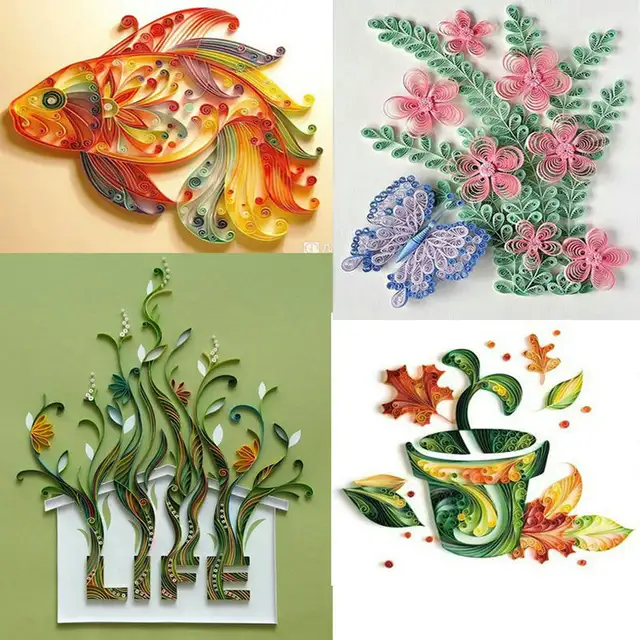 Papier Artisanat Matériel Paquet Quilling Papier Set Couleur