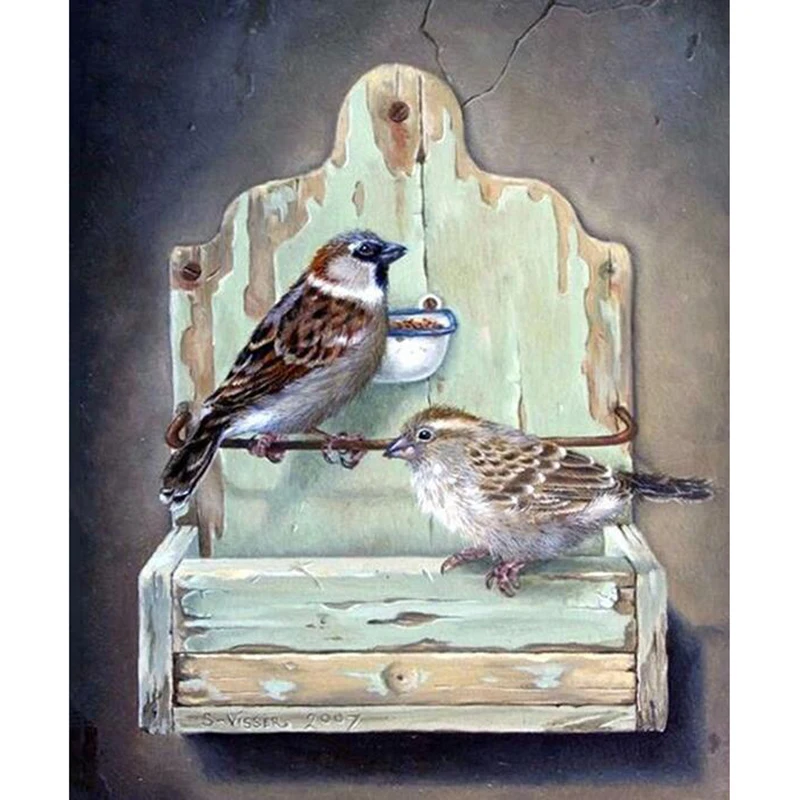 

5D Diy diamond painting cross stitch house of birds Full Square/Round Diamond embroidery Needlework Rhinestone Mosaic decor L748