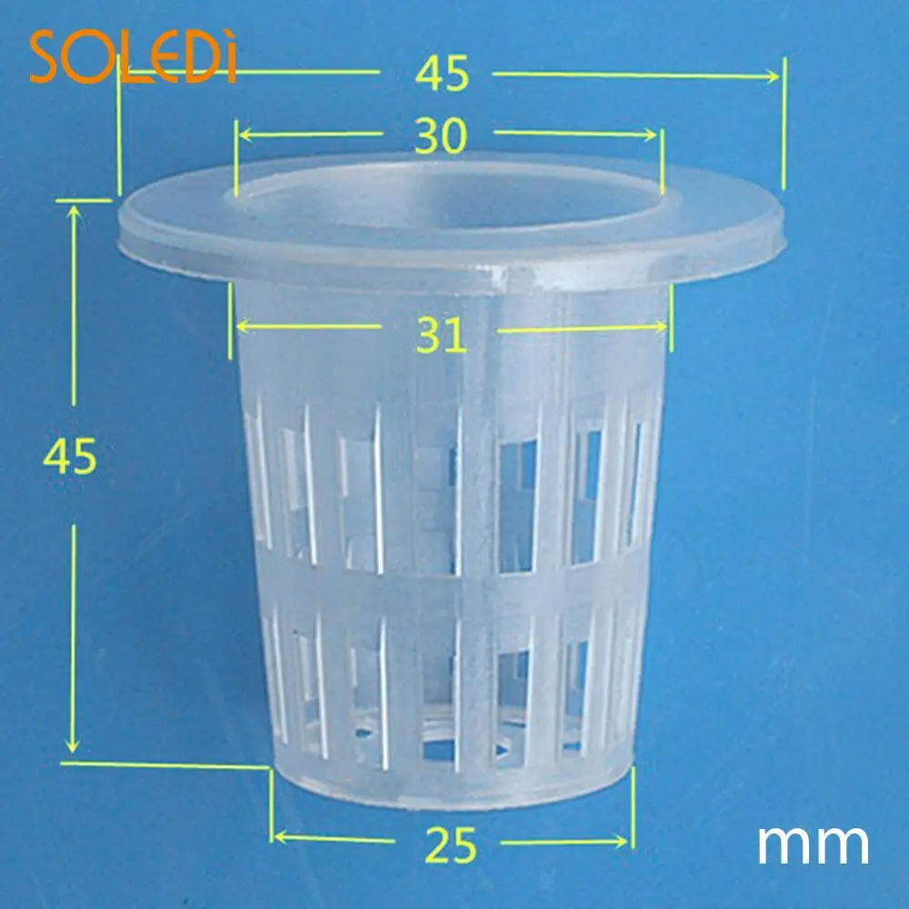 

Soilless Hydroponic Nursery Cups Mesh Net Pots Nursery Pots Reusable White Mini Durable Plant Care Plant Grow Organic 10pcs