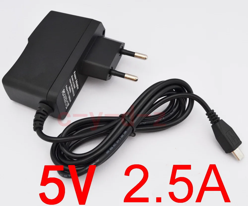 50pcs 5V 2.5A Micro USB Charger Power Adapter Supply EU plug for Tablet