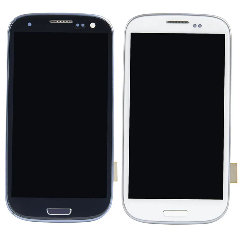 New White Blue Lcd Display Touch Screen Digitizer Assembly For Samsung Galaxy S3 Iii I9300 With
