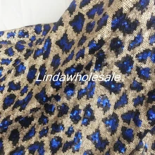 Leopard sequin fabric embroidered dress sequin cloth,sewing materials,125cm*50cm/pcs