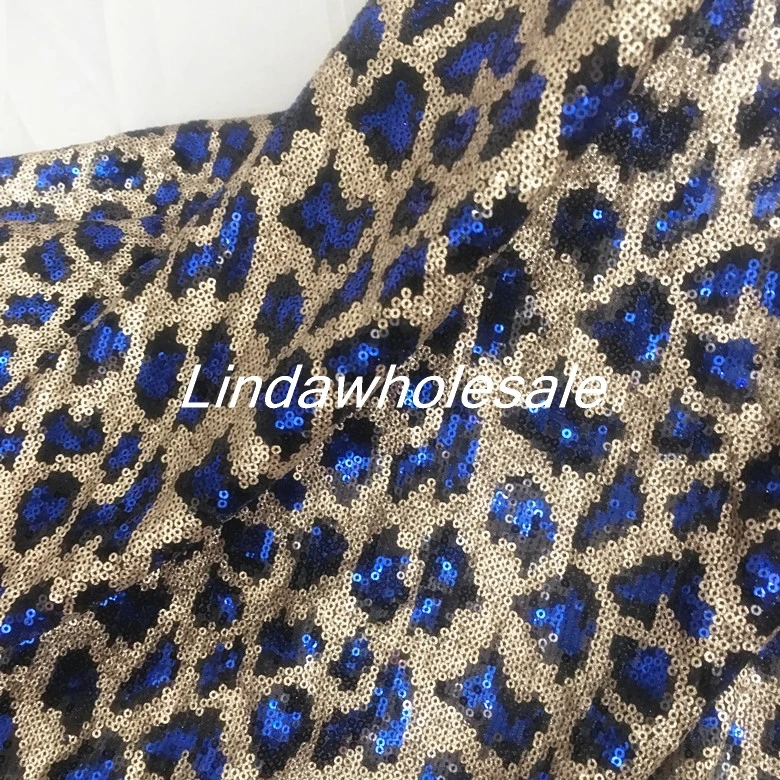 

Leopard sequin fabric embroidered dress sequin cloth,sewing materials,125cm*50cm/pcs