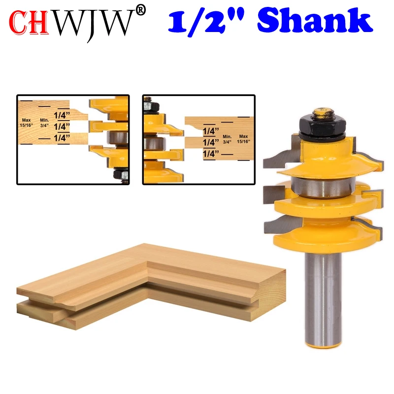 1 шт. 1/" хвостовик рельсы и Stile маршрутизатор бит Ogee штабелированный деревянный режущий инструмент деревообрабатывающие фрезы-Chwjw 12121