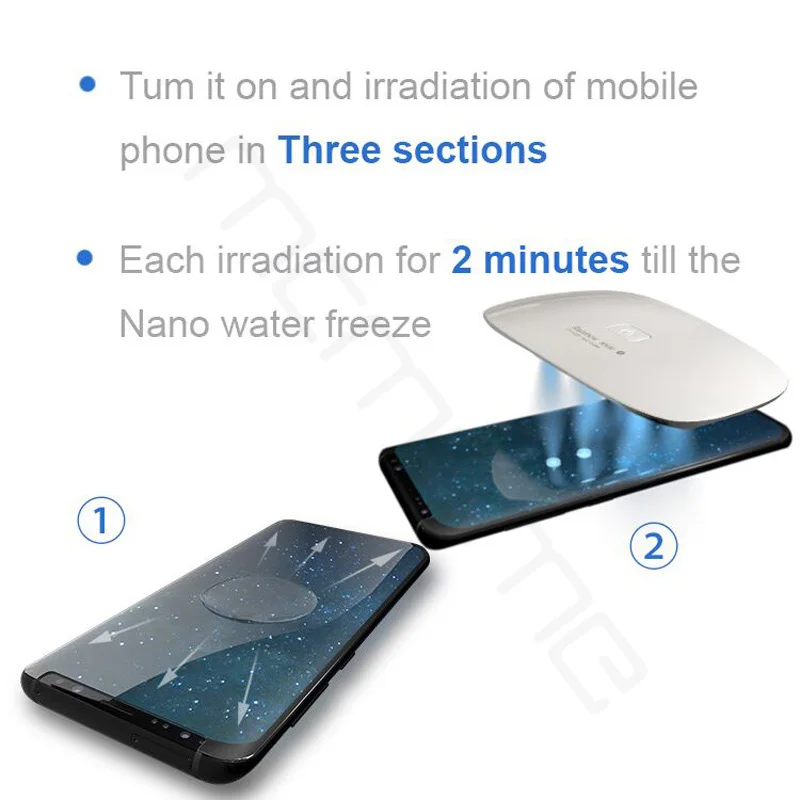 Жидкодисперсионная защита для экрана 3D 4D Edge покрытие с УФ светом Samsung Galaxy S9 S8 Plus