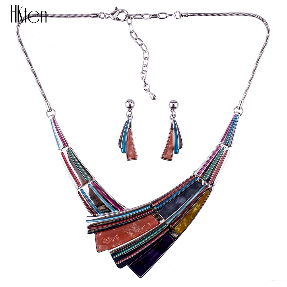 MS1504707 Модные Ювелирные наборы ожерелье высокого качества наборы для женщин ювелирные изделия Разноцветные смолы уникальный дизайн вечерние подарки