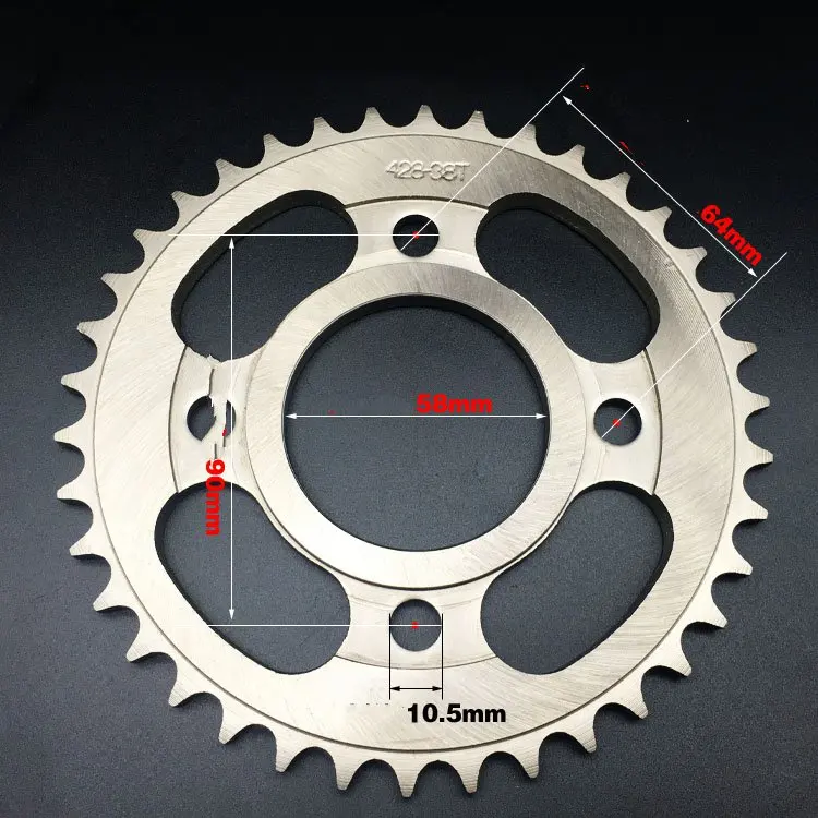 

CBF CG CM CBT 125/150 36/38/40/42/43 Teeth Rear Motorcycle Chain Sprocket