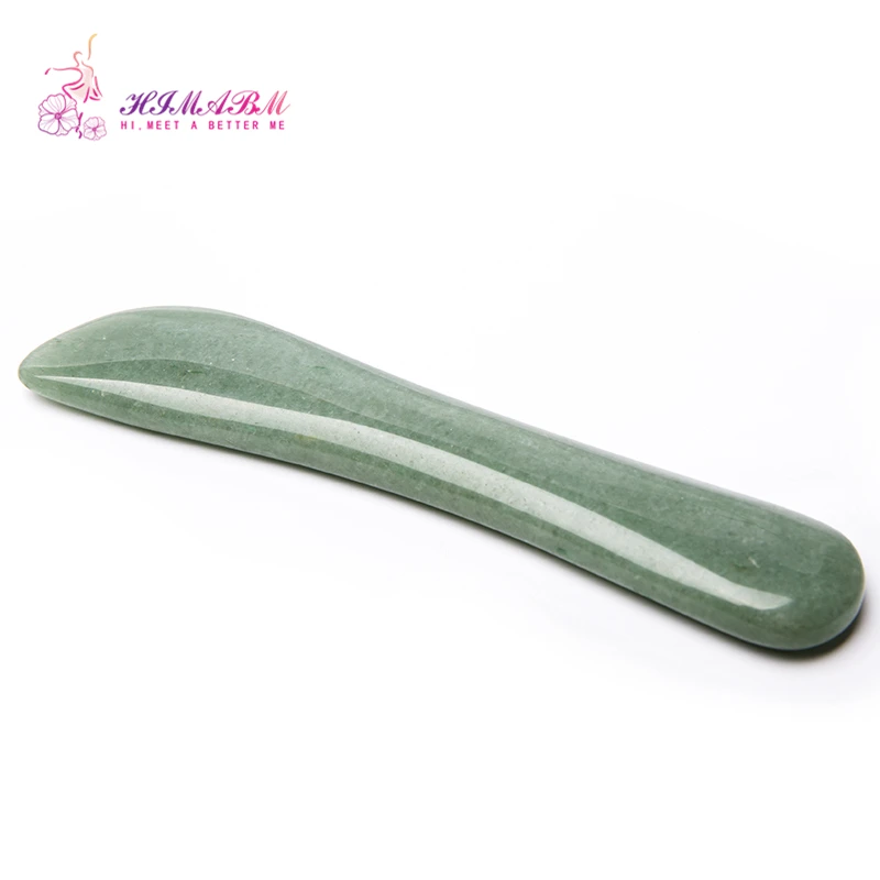1 Pcs 100% natural aventurine scraping plate with acupuncture stick facial massage Guasha board back scrapping 1 Pcs 100% natural aventurine scraping plate with acupuncture stick facial massage Guasha board back scrapping