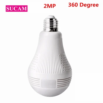 

SUCAM 1920*1080 High Definition 2MP WIFI IP Camera Indoor Mini Light Bulb 360 Degree VR Panorama Wireless Network Wi-fi Camera