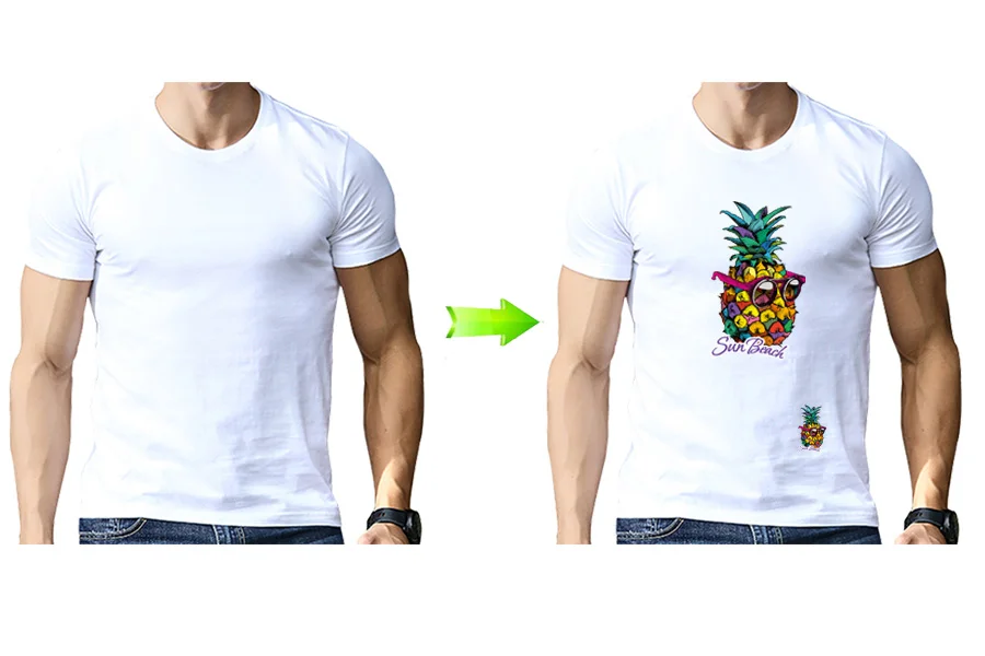 Fashion Pineapple Patches Skull Iron On Transfers Patch Decoration Stickers Applique Clothes for T-shirt West Coat 2pcs2