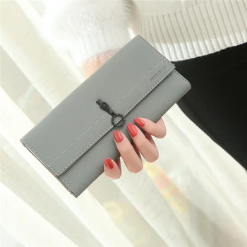 

Fashion Long Wallet Ladies Large Capacity Ladies Mobile phone Clutch Bag Purse Hardware Symbol Design Pocket Wallet Ladies Purse