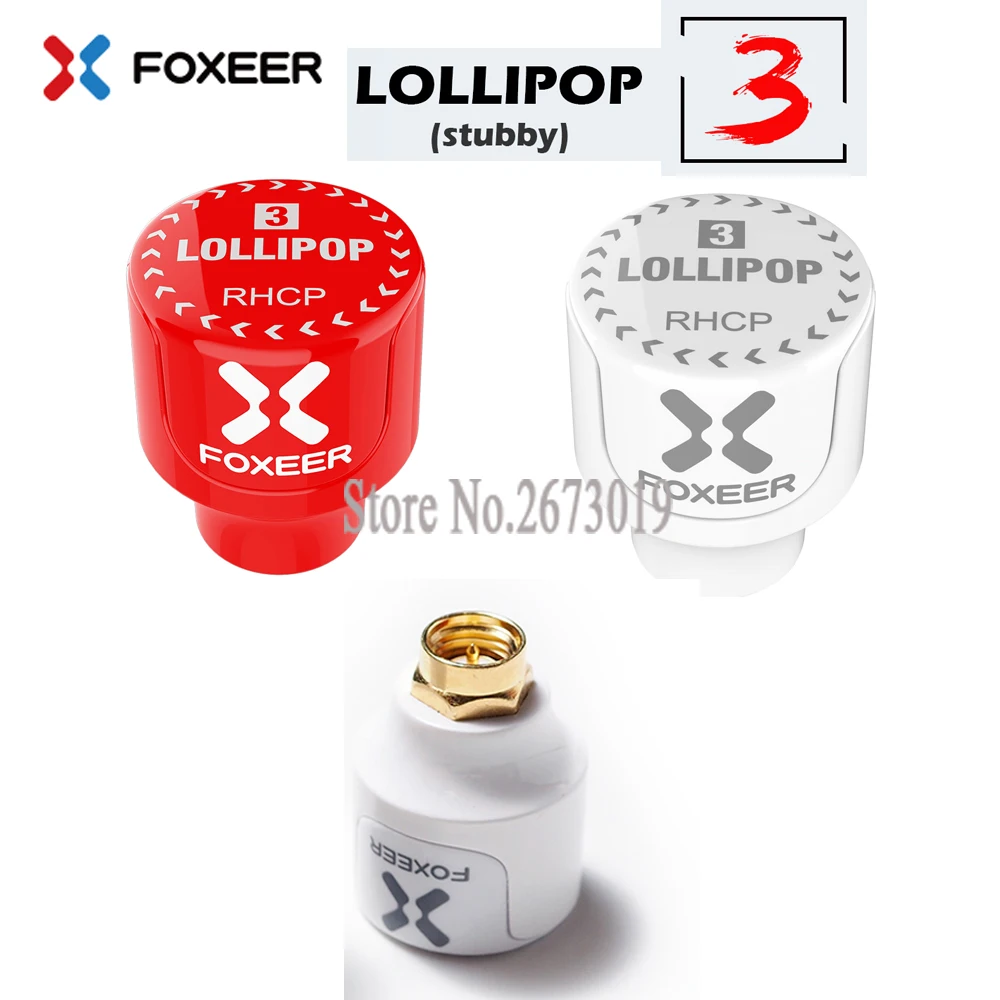 Новое поступление короткая антенна Foxeer Lollipop 3 5 8 ГГц 22 7 мм 4 г красная/Белая Мини