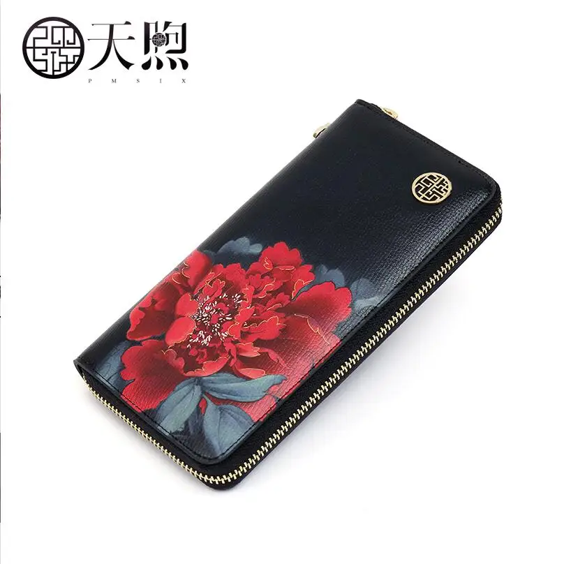 Сумка женская из натуральной кожи с цветочным принтом 2020|designer leather wallet|leather designer