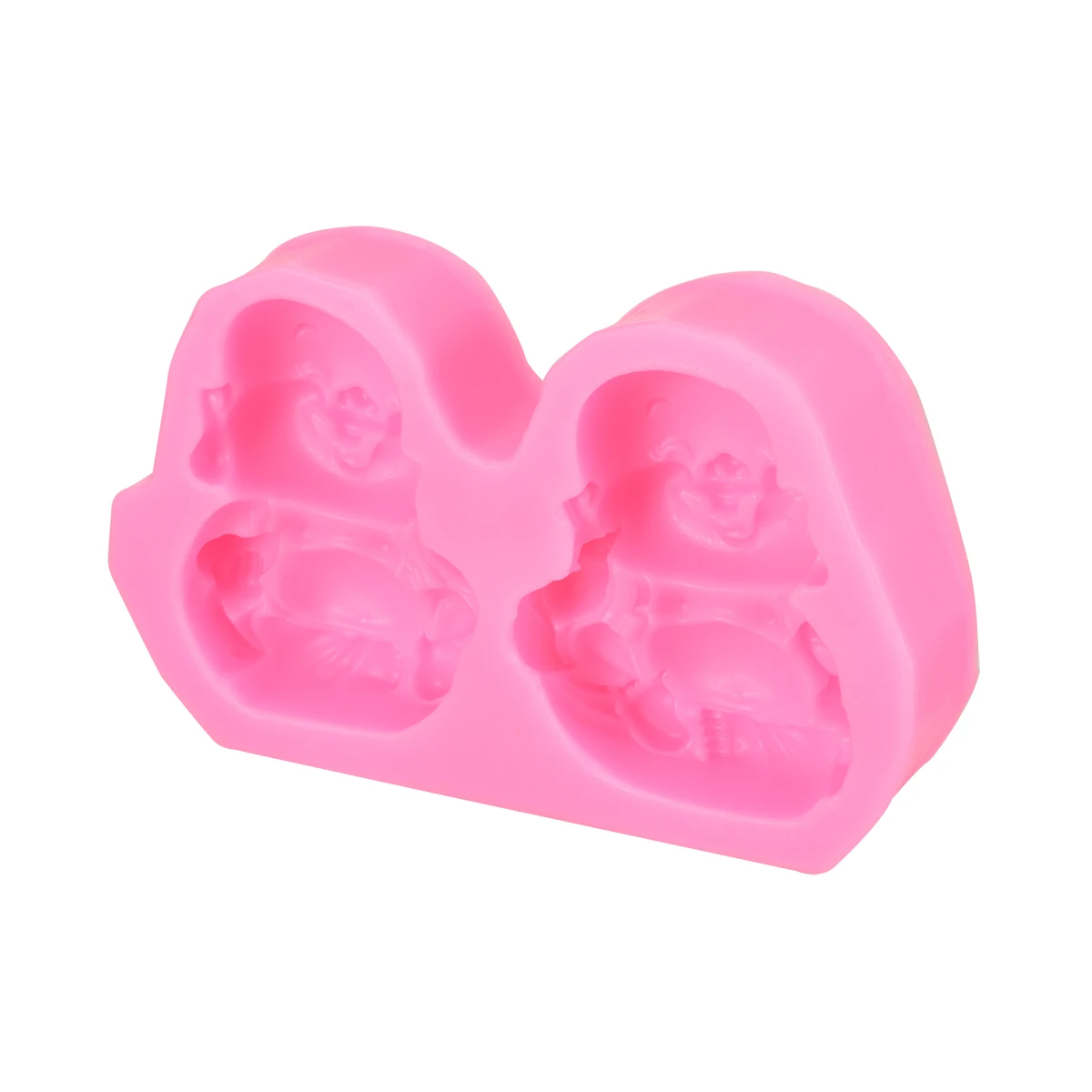 Mayitr Buddha Smiling Face Silicone Mold Candle Soap Molds DIY Soap Clay Cake Dondant Molds Baking Tools