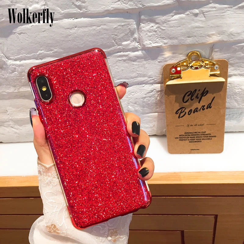 Чехол из ТПУ с мягким покрытием для Xiaomi Mi 8 Lite SE A1 A2 6X 5X Max 3 блестящий чехол Redmi Note 6 Pro