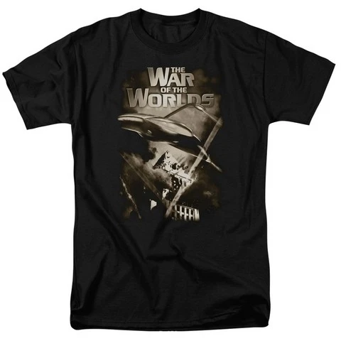 Trevco War Of The Worlds-Death Rays Short Sleeve Adult 18-1 Tee Black - Medium