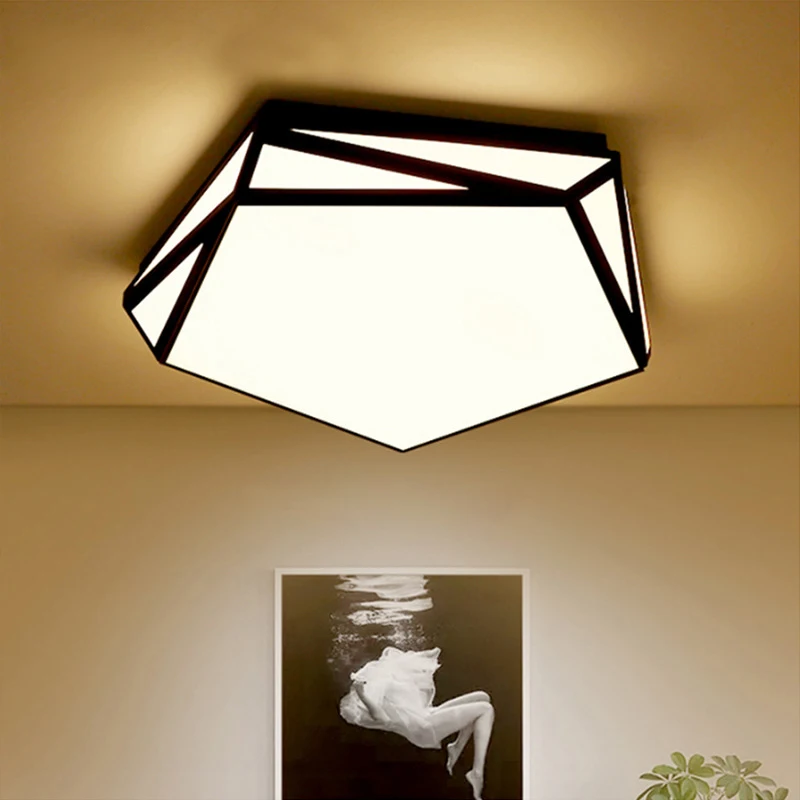 

Modern Led Ceiling Lights Lamps Ceiling for Living Room Bedroom Kitchen Led Room Light Fixture Polygon Irregular Natural Light
