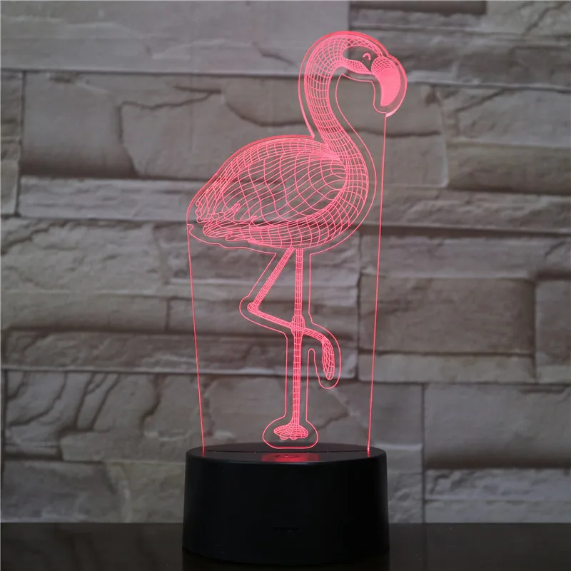 3d ночник Luminaria Flamingo Светодиодная лампа Power Bank осветительные приборы De Mesa милый