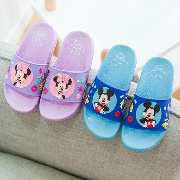 

Child Slippers Minnie Mickey Children Bathroom Shoes 2019 Boys Girls Sandals 3-12 Years Kids Cartoon Beach Casual Shoe Non-slip