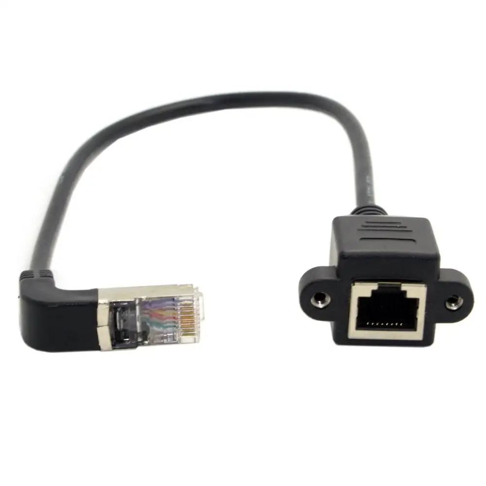 STP UTP Cat 5e Male to Female Panel Mount Extension Cable