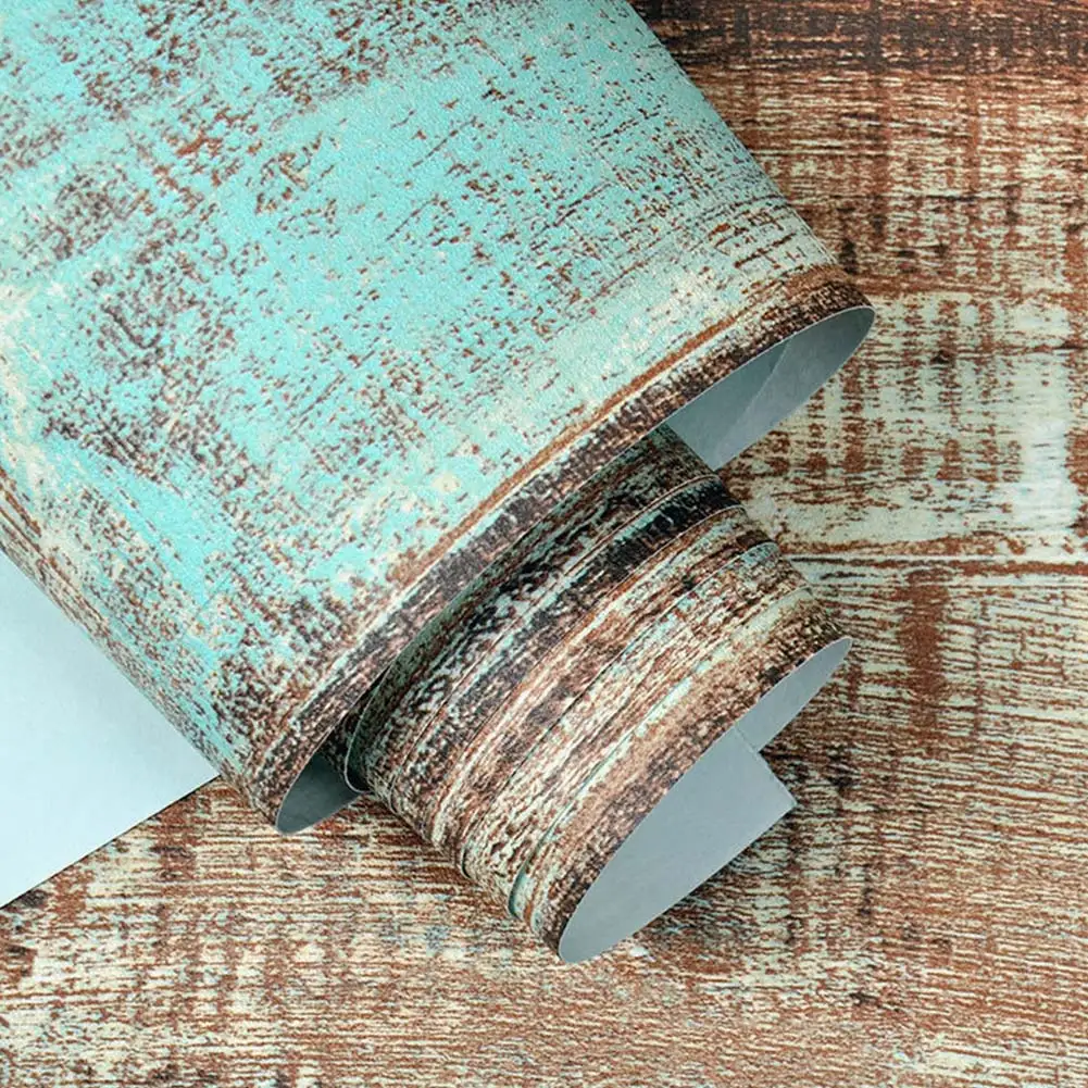 

10mx53cm PVC Vinyl Vintage Industrial Wood Panel Roll Coffee Shop & Bar & Restaurant Wallpapers