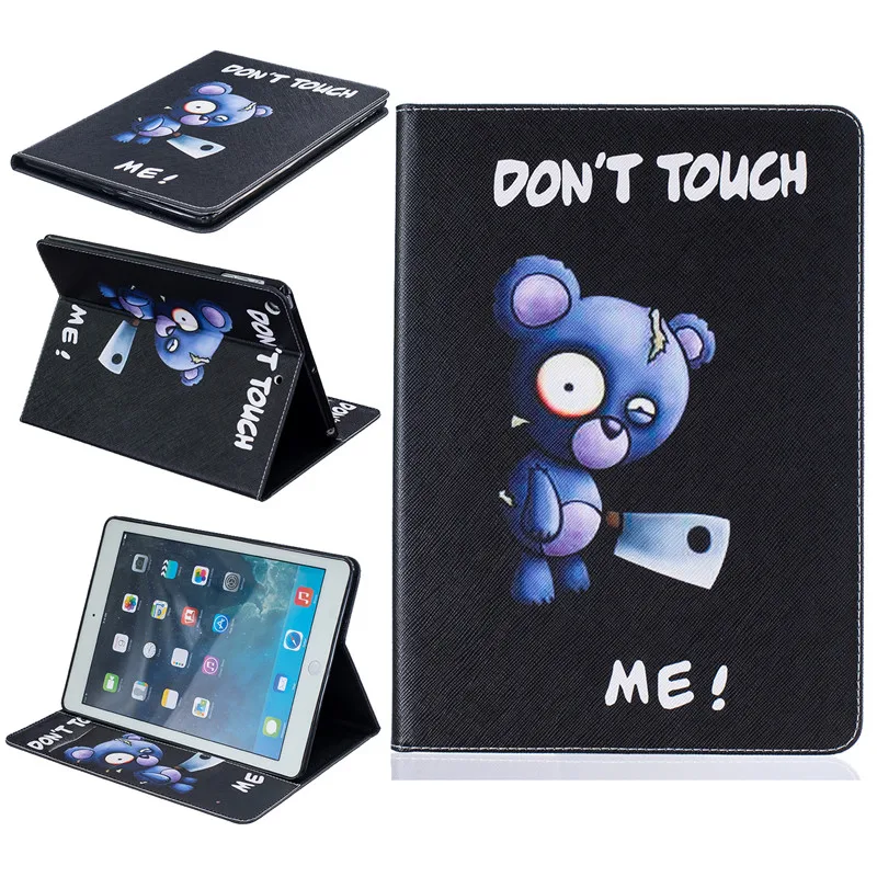 Cute Bear Case PU Leather For Ipad Air Case Butterfly Flower Stand Tablet Cover 9.7 Inch Wallet Fip For Apple Ipad Air 1 Cover (47)