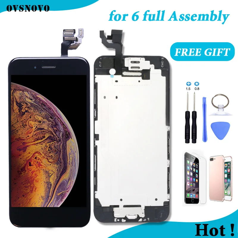 

Full Assembly LCD Screen For iPhone 6 6G A1586 A1549 A1589 Replacement Touch Digitizer Pre-assembled Display +Home Button+Camera