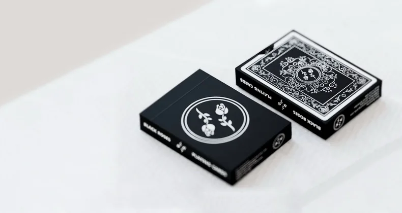 1 колода черные розы игральные карты для покера Размер колода USPCC пользовательские Ограниченная серия герметичные магические реквизит