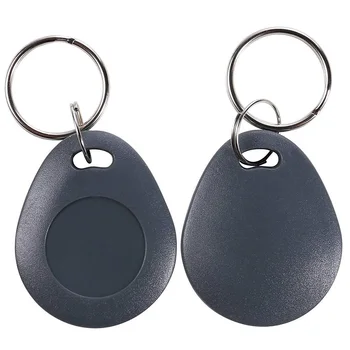 

100Pcs Gray RFID 125khz Key Ring Tag EM4305 Copy Rewritable EM ID Keyfobs Card Waterproof llaveros llavero Porta Chave Token