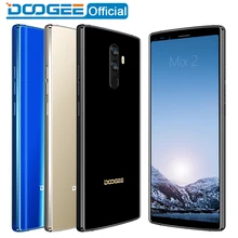 Doogee Mix 2 Android 7.1 4060 мАч 5.99 ”FHD + helio P25 Восьмиядерный 6 ГБ Оперативная память 64 ГБ встроенная память смартфон Quad Камера 16.0 + 13.0 Мп 8.0 + 8.0 Мп