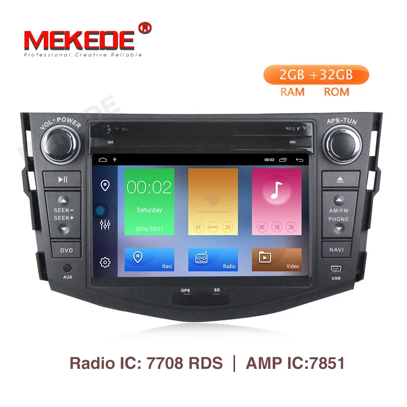 Mekede Car Multimedia Player Android 9.1 GPS 2 Din car dvd player for Toyota RAV4 2007 2008 2009 2010 2011 wifi bluetooth radio