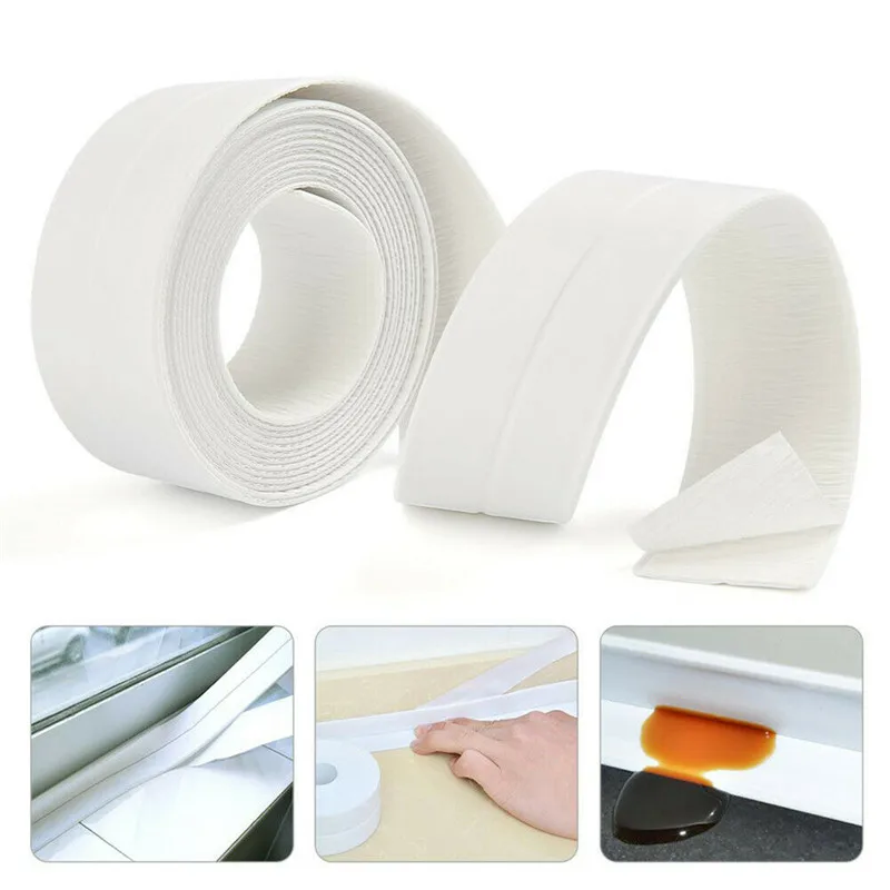 3.2m PVC Mold Proofing Wall Sealing Waterproof Adhesive Tape Tool Kitchen Bathroom Wall Stickers Decor 3.2m PVC Mold Proofing Wall Sealing Waterproof Adhesive Tape Tool Kitchen Bathroom Wall Stickers Decor