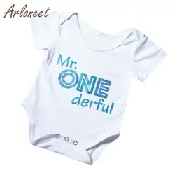 ARLONEET Высокое качество для детей для маленьких мальчиков с буквенным принтом Комбинезон плюшевые наряды одежда Прямая доставка