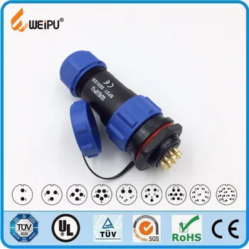 

Weipu SP21 Waterproof IP68 Connector 2 3 4 5 7 9 12 Pin In-line Cable Socket SP2110 Male Plug and SP2112 Female Socket