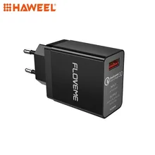 HAWEEL 18 Вт USB зарядное устройство ЕС стены QC 3,0 QC 2,0 адаптер быстро ЕС Разъем для iPhone, Galaxy, huawei мобильный Зарядные устройства для телефонов